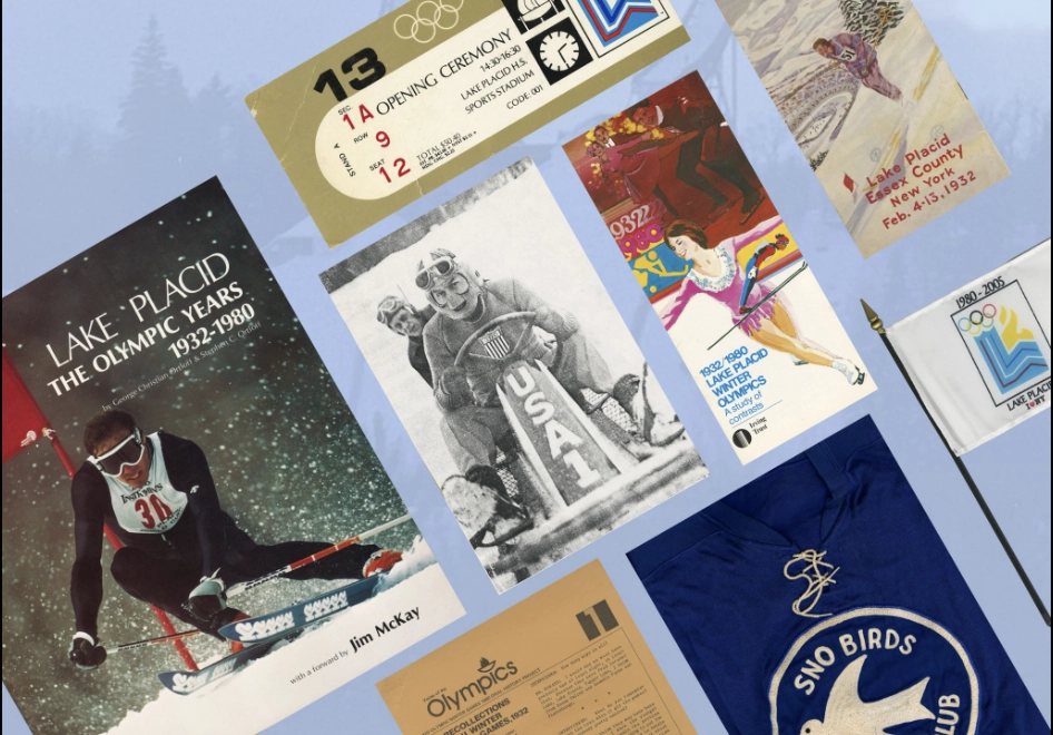 Collection of winter sports and Olympic photos and memorabilia